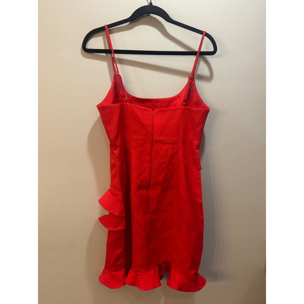 Hello Molly Red Ruffle Mini Dress - Picture 3 of 10